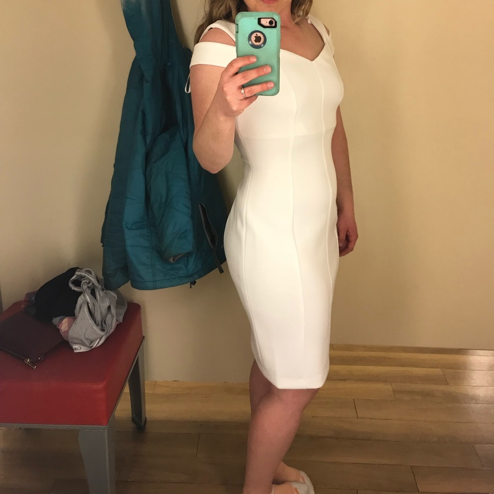 White Calvin Klein Cocktail Dress